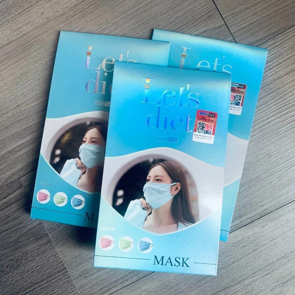 NWT Korea Let's Diet Sun Protect 100% UV CUT Face mask - Powder Pink